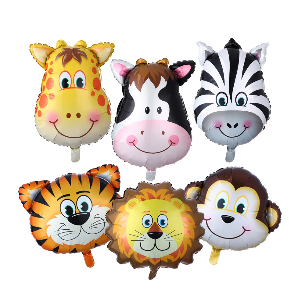 Воздушный шар из фольги в виде животного для вечевечерние джунглях зоопарк
