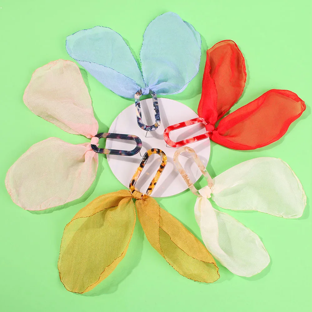 KOMi 5Colors Acetate Ribbon Bow Tassel Earrings Dangle Pendientes Girl Wedding Party Gift Dating Jewelry H0536 | Украшения и
