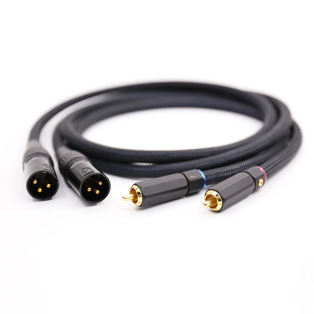 

Высококачественный посеребренный кабель RCA SQ-888, аудиокабель RCA папа-XLR папа, кабель HIFI 2RCA-2XLR папа, сбалансированный кабель