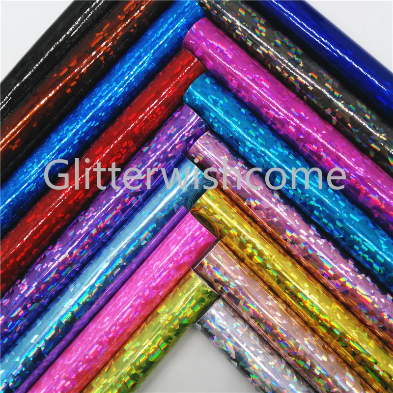 Винил Glitterwishcome размера A4 21 х29 см для бантов радужная лакированная | Синтетическая кожа -4000227392809