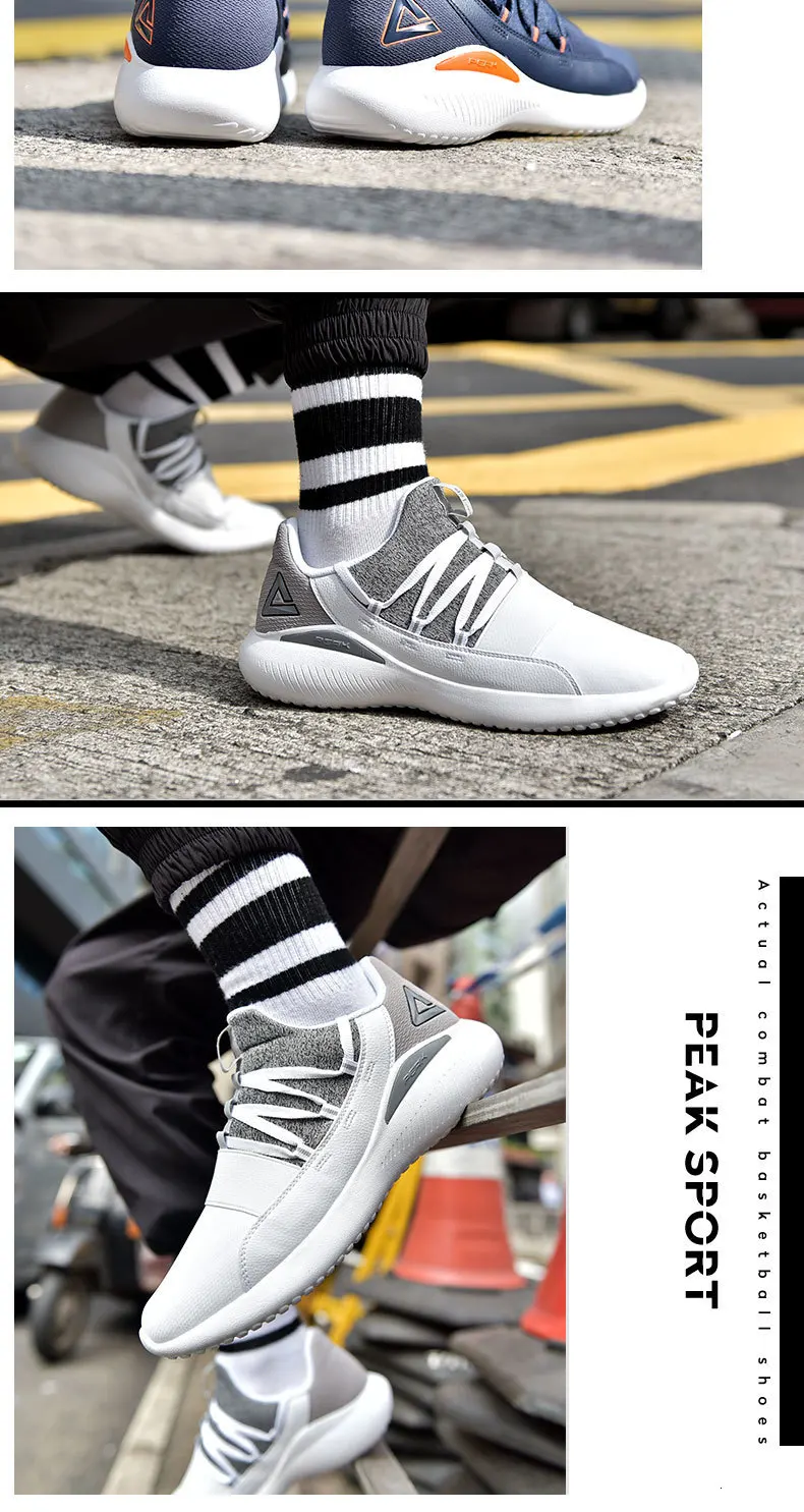 PEAK Men Autumn Winter Outdoor Fitness Jogging Sneakers Lightweight Comfortable Durable Sports Shoes Running Shoes