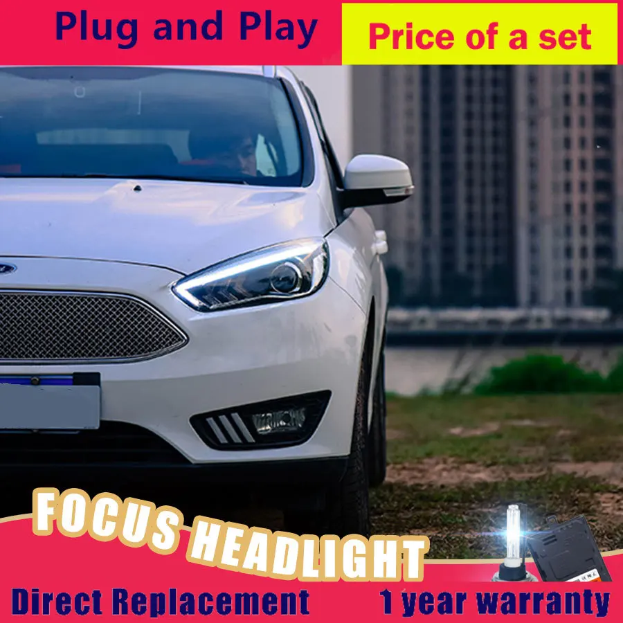 Car Styling for Ford FOCUS Headlights 2015-on New LED Headlight DRL Head Lamp Low Beam High Accessories | Автомобили и мотоциклы