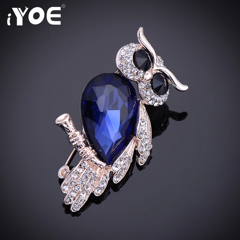 IYOE винтажная антикварная сова золотого цвета брошь для женщин большие