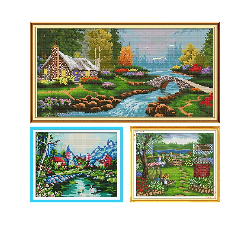 Набор для вышивки крестиком из весенней серии сделай сам 14 карат с изображением