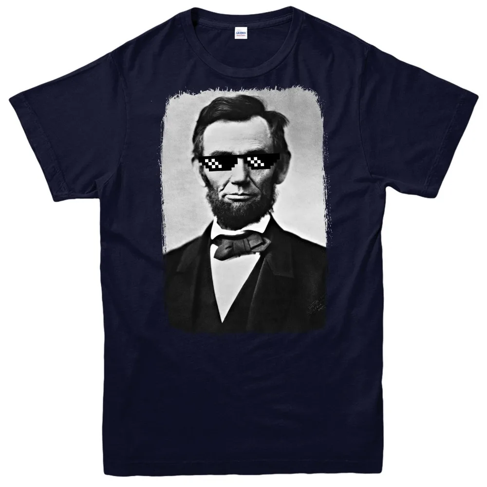 

Abraham Lincoln Thuglife Birthday T-Shirt, President Figures Art Design Tee Top Fashion Short Sleeve Black T Shirt 100% Unisex