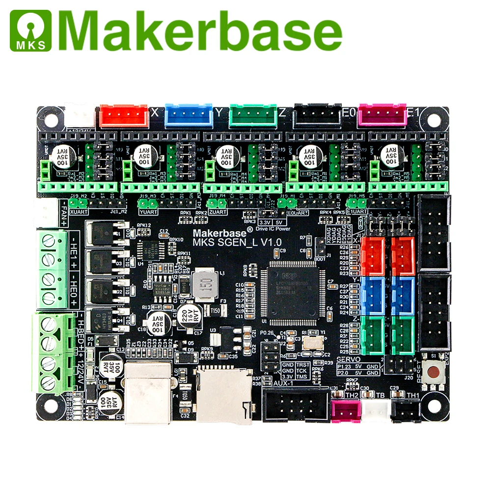 

3D printer board MKS SGen_L 32-bit controller compatible with Marlin2.0 and smoothie firmware.Support multiple types of drives