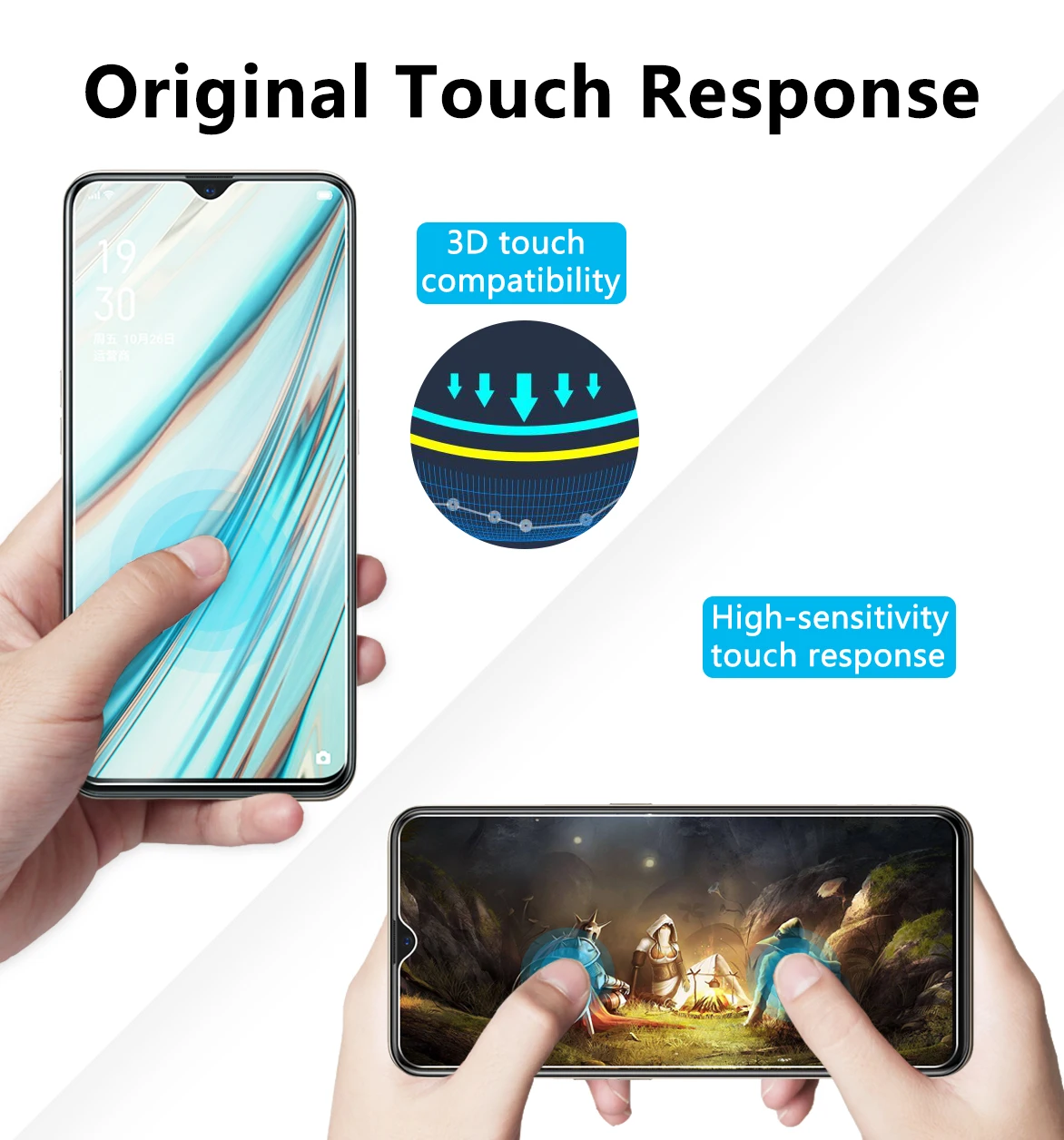 2 шт закаленное стекло для Oppo A9 2020 протектор экрана 2.5D 9H Премиум Закаленное