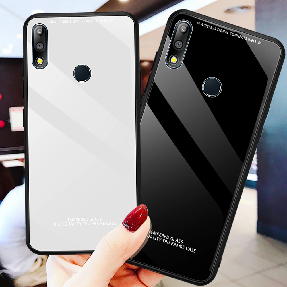 Роскошный закаленный стеклянный чехол для Asus Zenfone Max Pro M2 ZB633KL ZB631KL M1 ZB601KL ZB602K стеклянная зеркальная Капа Coque Funda Bag