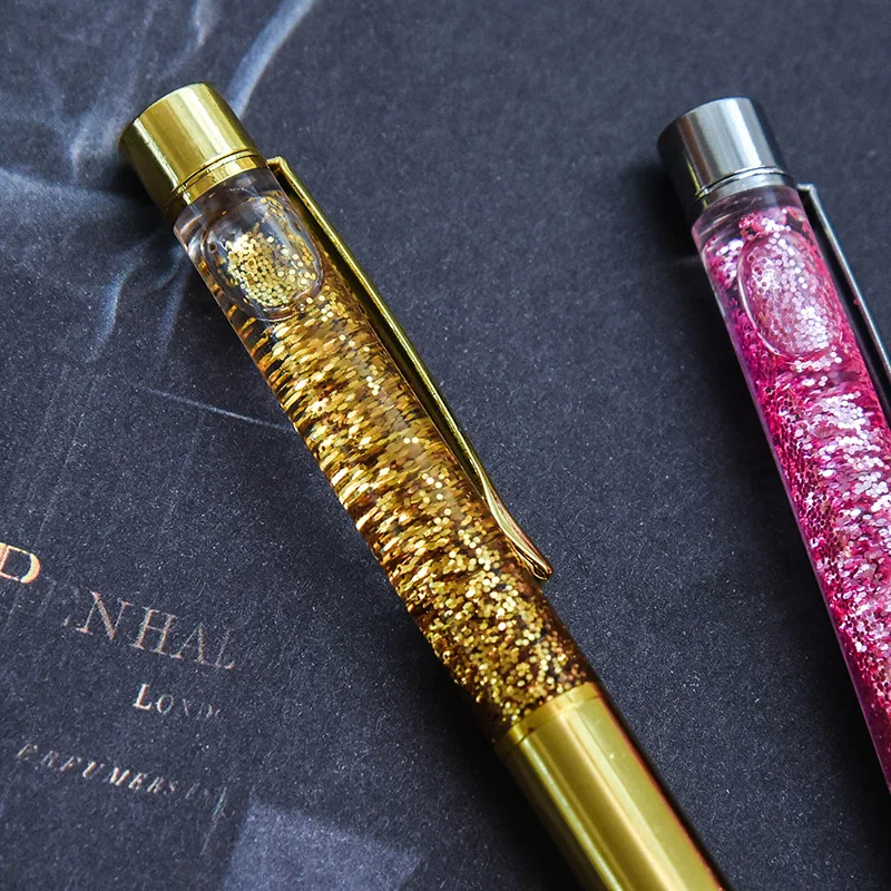 Золотая масляная ручка из фольги креативный подарок золотой мел модная для