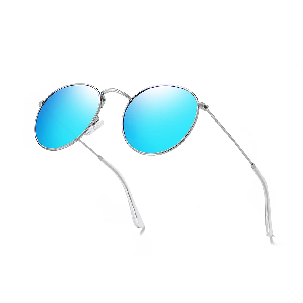 Новые Модные цветные поляризационные солнцезащитные очки трендовые в круглой