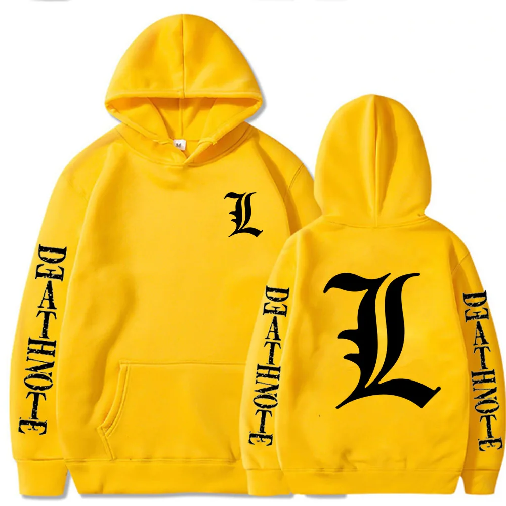 Толстовка мужская оверсайз с капюшоном Death Note худи унисекс японским аниме