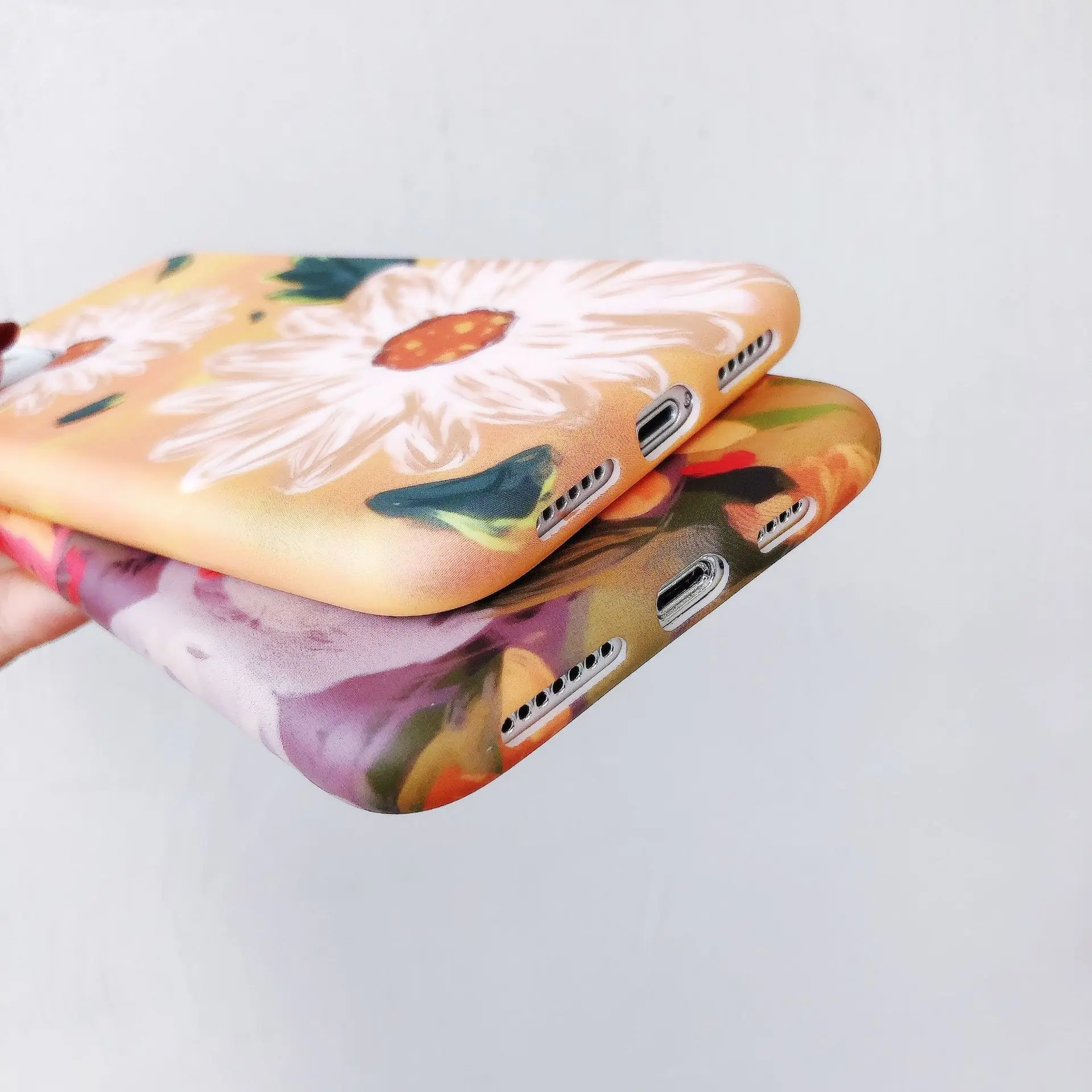 

CASEIER Art Flower Colorful Phone Case For iPhone 12 Pro Max Mini 11 X XS XR 7 8 Plus Liquid Silicone Baby Skin Feel Back Covers