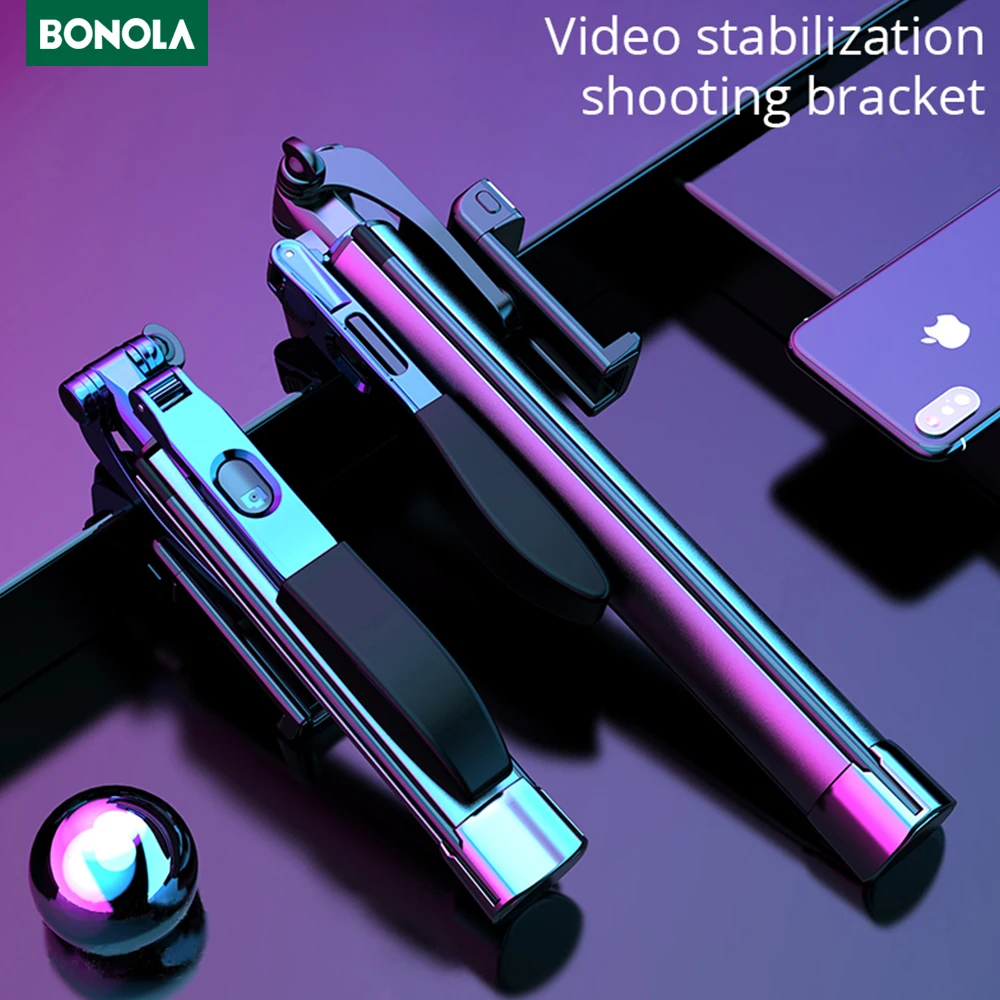 Видео стабилизатор селфи палка штатив для iPhone Xiaomi Huawei Gimbal Bluetooth заполняющая свет