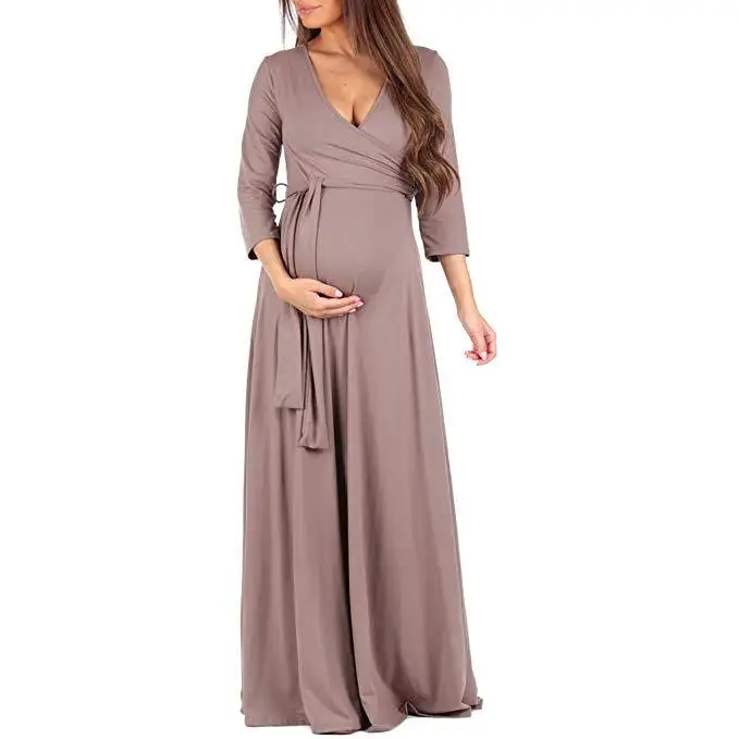 

Women Maternity Dress for Photo Shoot Women's Pregnancy V Collar pregnant Dress Maternity Summer Print Sundress Art Photo gown