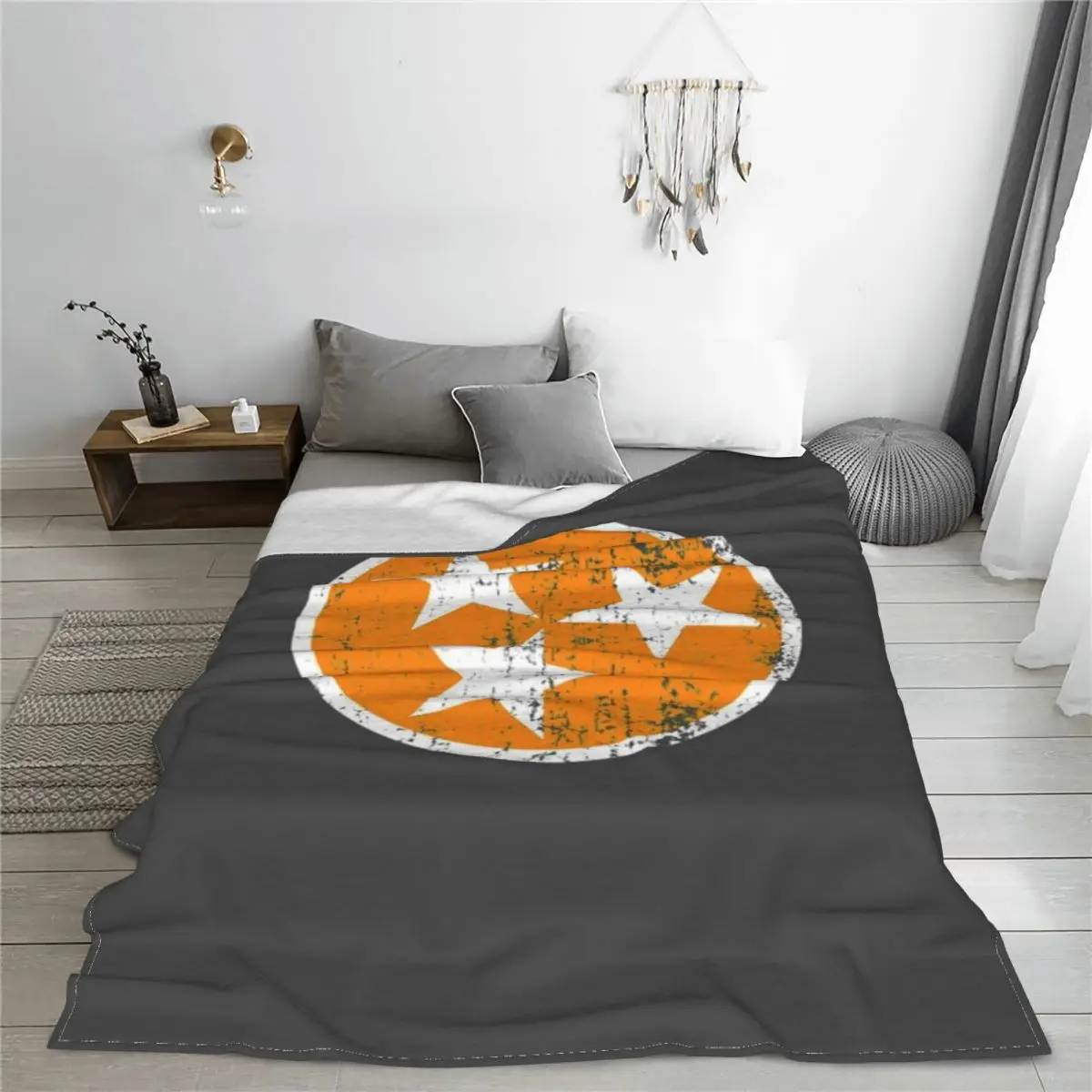 

Tennessee Flag Orange White Winter Thicken Coral fleece blanket Velvet Shaggy Fuzzy Quilt Home sofa Bedroom Bedding Throws adult