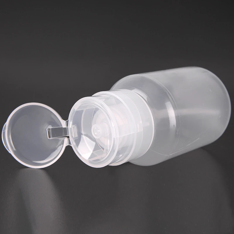 

60ml 180ml 200ml Push Down Empty Lockable Pump Dispenser Bottle for Nail Polish and Makeup Remover NailPolishRemover Bottle