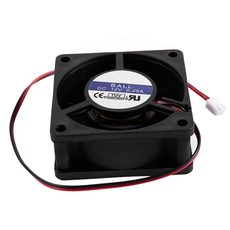 60 мм x 25mm 12V 0.25A 2Pin вентилятор охлаждения для компьютера с бесщеточным двигателем