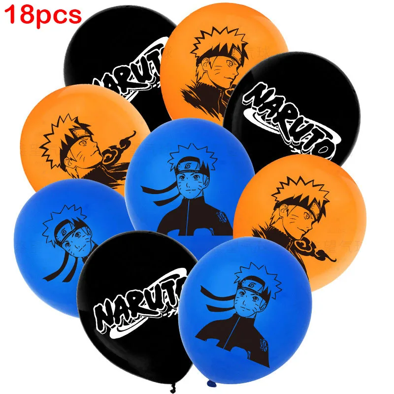 18 шт Вечерние шары тапочки в виде персонажа аниме латексные воздушные цвета: