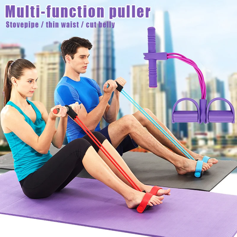 

Fitness Sit-up Exercise Equipment Band Elastic Pull Rope Multi-Function Tension Rope Puller ASD88
