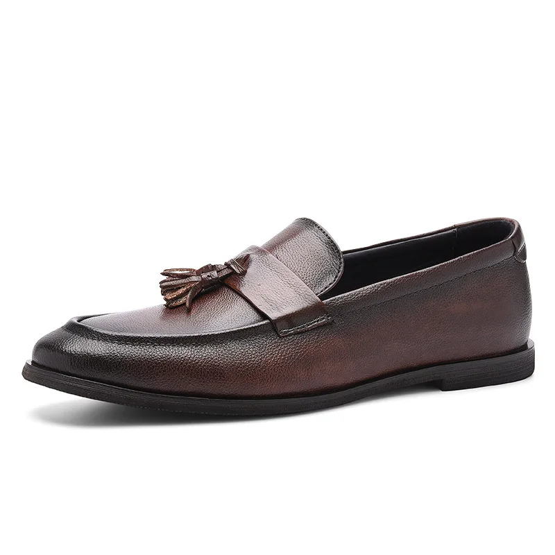 

and summer tassel leather loafers restoring ancient ways British leisure shoes thin bottom lazy a leather men's shoes