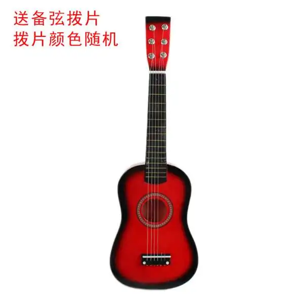 red 23 inch Гавайская гитара 23 дюймов Гитары Мини гитары липа музыкальная игрушка малыша акустический струнный инструмент с медиатором 1st строка черный - Цвет: red 23 inch