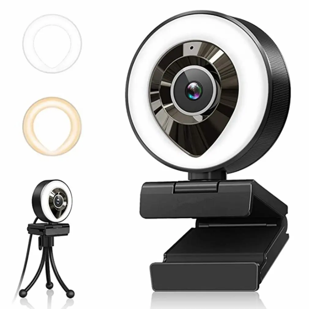 

USB Camera Streaming Webcam With Two-channel Microphone 1080P 360 Degree Horizontal Rotation For Desktop Notebook Dropshipping