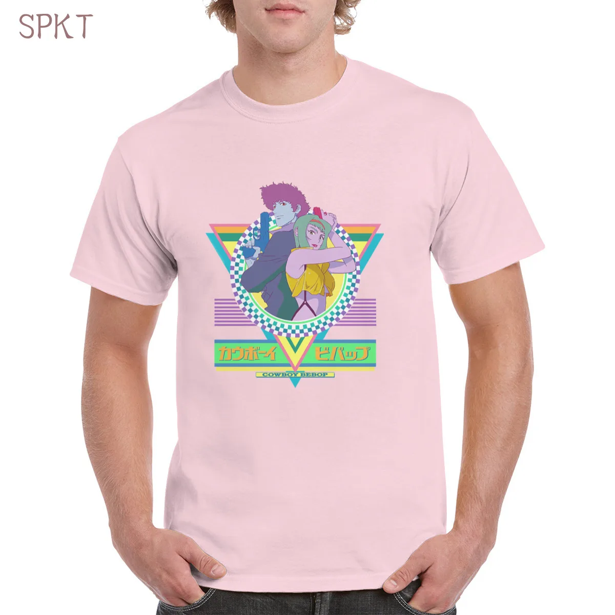 

Cowboy Bebop Spike Spiegel and Faye Valentine Retro 100%Cotton TShirt Top Harajuku Aesthetic Tshirt Oversized clothes Female/Man