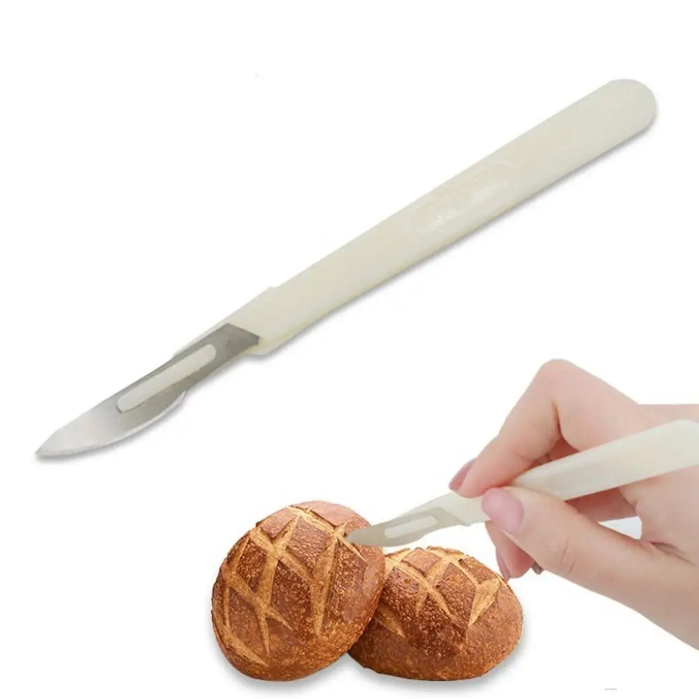 

Baguette Bread Slicing Knife Practical European patisserie Bread Cutter Pastry Cutting Tools With Carbon Steel Blade PP Shank