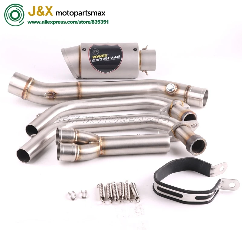 

MT-03 MT03 R3 R25 R30 motorcycle exhaust Full system contact middle pipe + exhaust for YAMAHA MT-03 R25 R30 2014-2016 Slip On