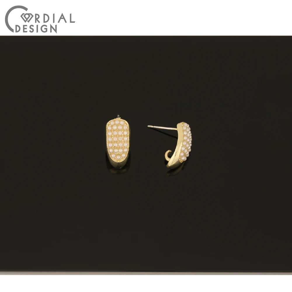 

Cordial Design 50Pcs 8*16MM Jewelry Accessories/Hooks Shapes/DIY/Earrings Stud/Imitation Pearl/Jewelry Finding & Components