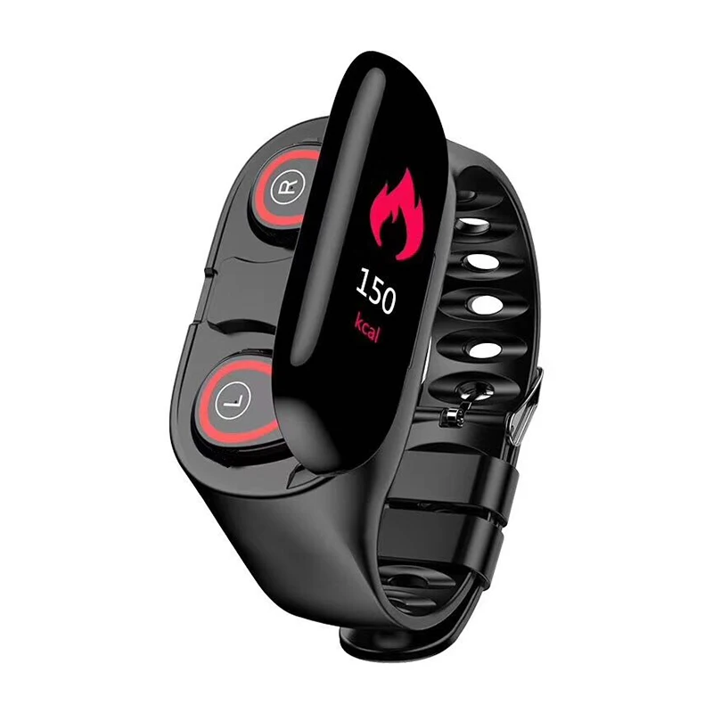 Новейшие умные часы M1 с bluetooth-наушниками измеритель артериального давления