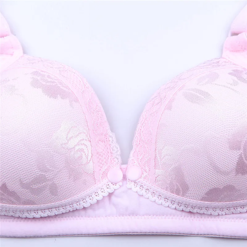 

nursing bra Women No Steel Ring Bra Maternity Intimate Breastfeed Button Strip Lactation Bra sujetador lactancia #4AA8