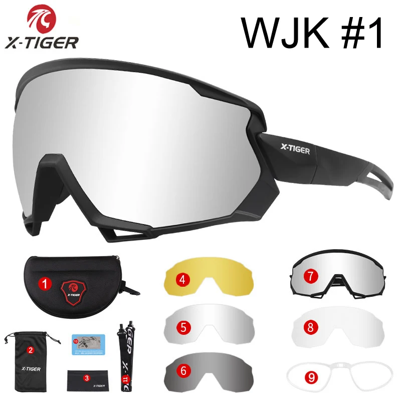 Colors 01 X-TIGER Wind Cycling Glasses 5 Lens Polarized Outdoor Sport Bicycle Glasses MTB Mountain Bike Sunglasses Goggles Cycling Eyewear - Цвет: Colors 01