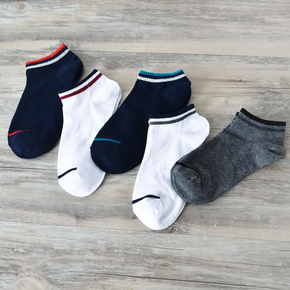 Хлопковые носки мужские однотонные модные носки-башмачки короткие с закрытым