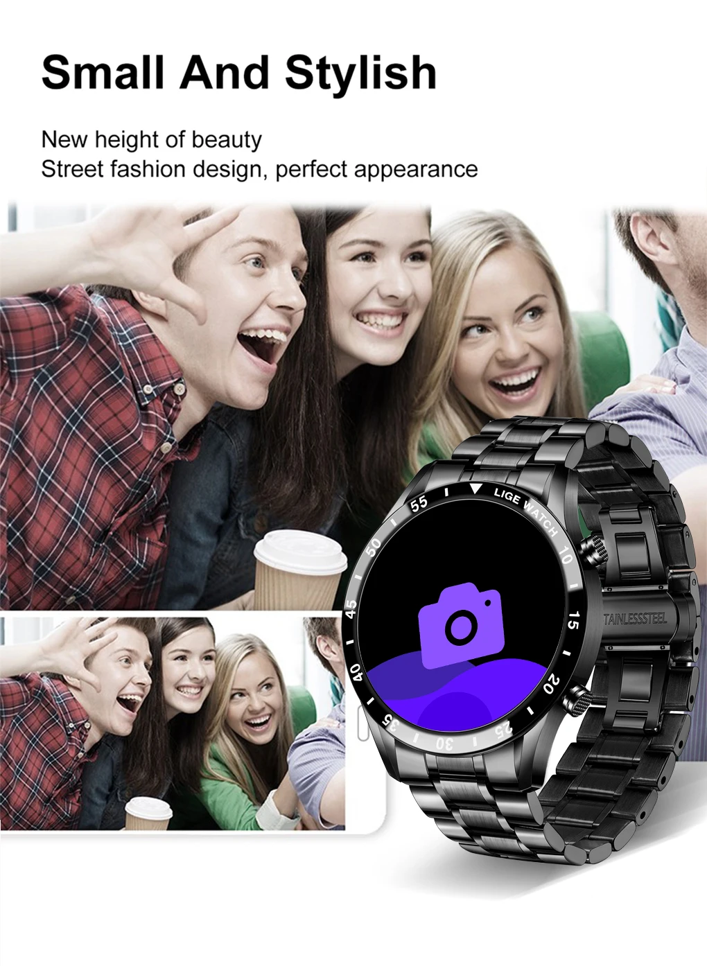 LIGE 2021 New Business Smart Watch Bluetooth Call Smartwatch Men Women Waterproof Sport Fitness Bracelet For IOS Android Honor