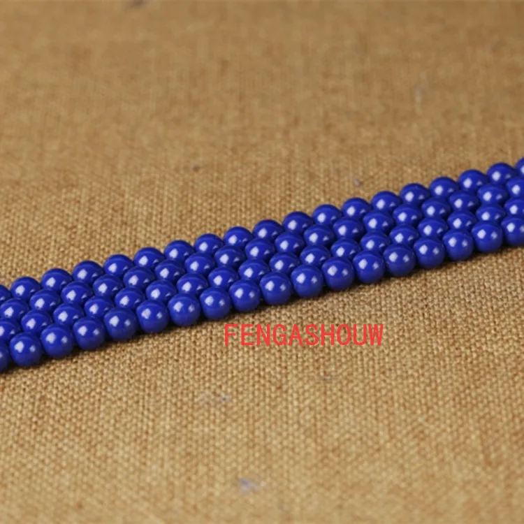 

Hot Selling Natural Blue Ore Loose Beads Round Beads Handmade Necklace Beaded Accessies Charm Jewellery