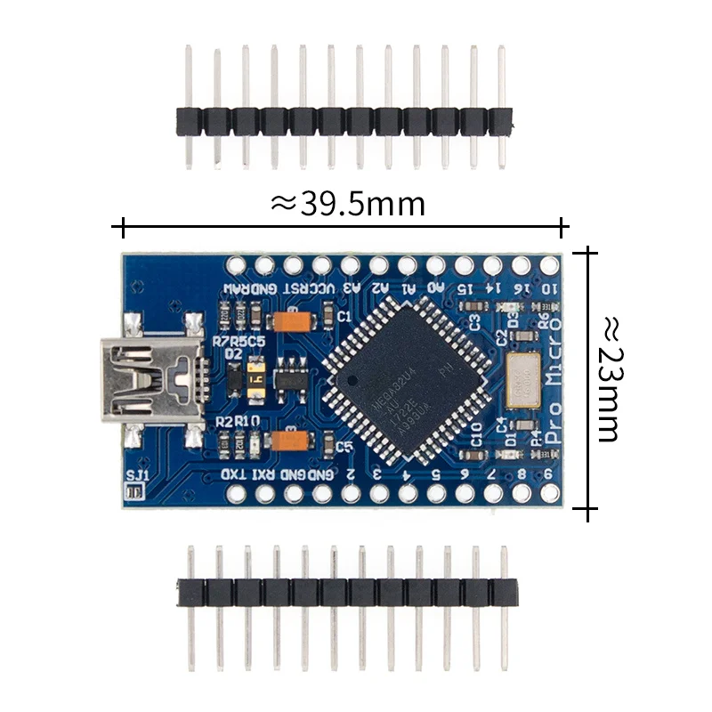 10 шт. мини USB ATmega32U4 Pro Micro 5 в 16 МГц плата модуль Leonardo ATMega 32U4 контроллер замена