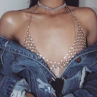2019 womens pendant necklace body jewelry hollow bra bra body womens summer chain hot fashion manifesto body chain necklace