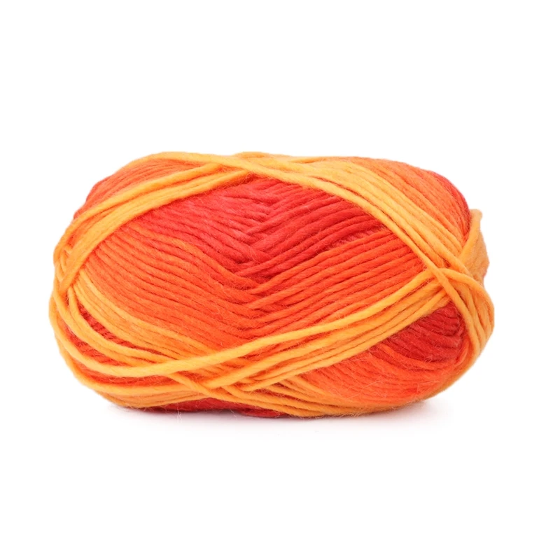 1Ball 100g Hand-woven Rainbow Colorful Crochet Cashmere Wool Blend Yarn Knitting | Дом и сад