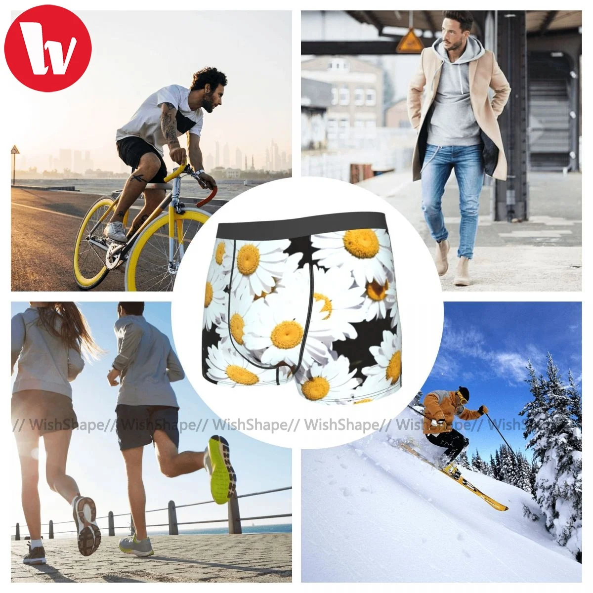 

Daisy Underwear Pouch Hot Polyester Trunk Custom Breathable Teen Boxer Brief