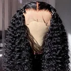 Малазийские афро кудрявые кружевные передние человеческие волосы парики для черных женщин Короткие Длинные бразильские preprucked remy натуральные волосы