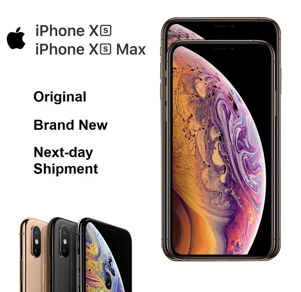 iPhone Xs/Xs Max, 4G LTE, экран 5,8/6,5 дюйма, OLED Super retina Dispay, IOS, смартфон, IP68, водонепроницаемый Mi