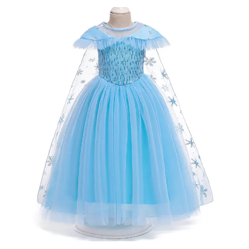 2020 платье принцессы Эльзы для девочек детские платья костюмы Хэллоуина дня
