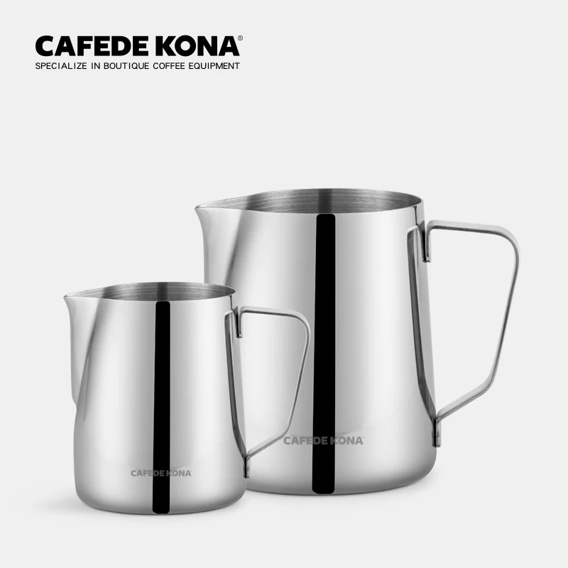 Кувшин CAFEDE KONA Градуированный для бариста кувшин зеркальный из нержавеющей стали