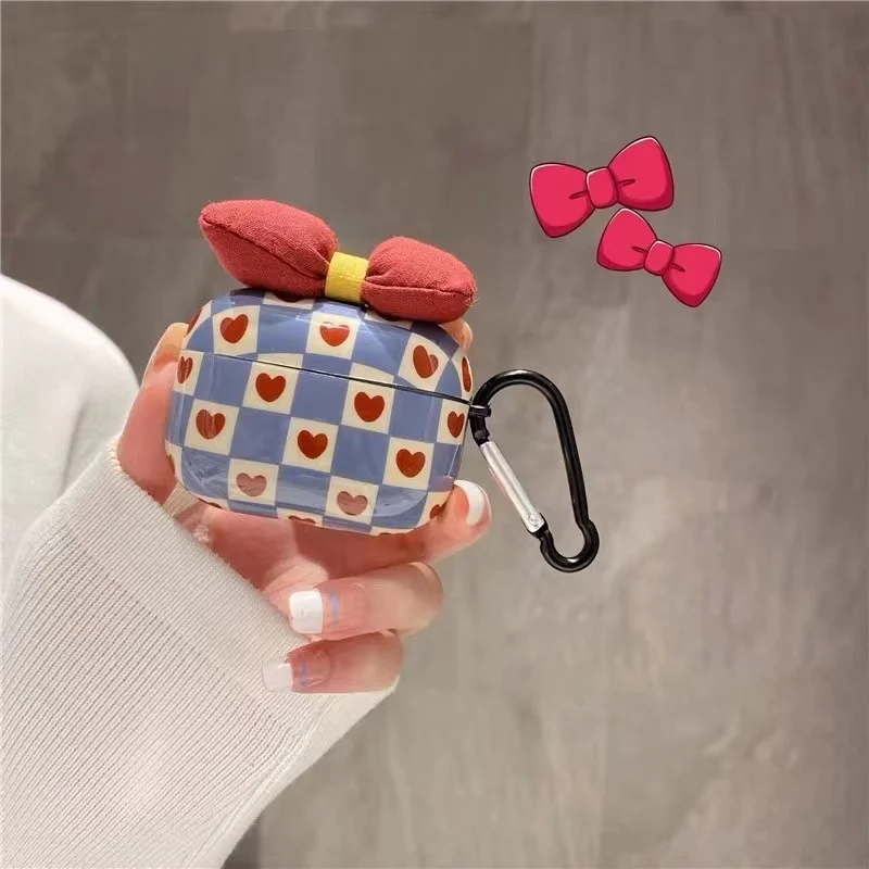 

Love lattice bow airplads Pro headset cover for Apple 1 / 2 / 3 generation wireless Bluetooth silicone cover