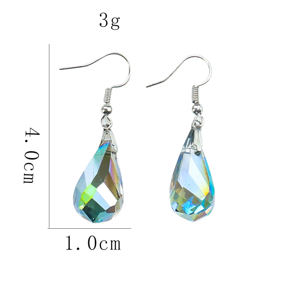 Роскошные серьги-подвески из искусственного стекла цвета AB Висячие кварцевые