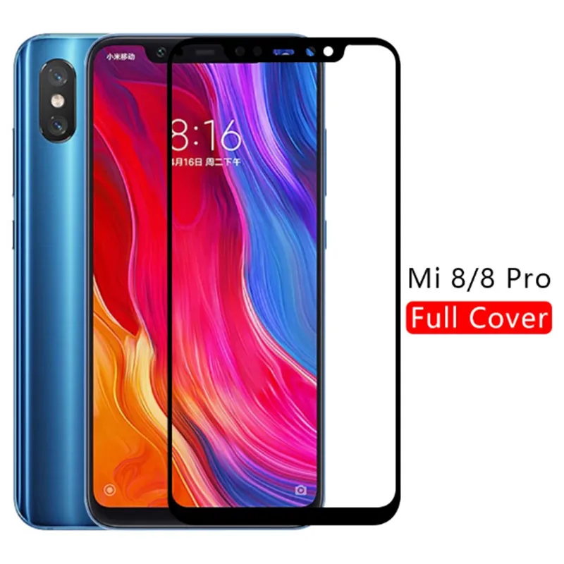 

2Pcs Full Cover Glass For xiaomi 8Pro Mi8 pro mi 8 lite Mi8 Tempered Glass on xiomi Mi 8 light Mi 8 pro Mi8 se Smartphone Film