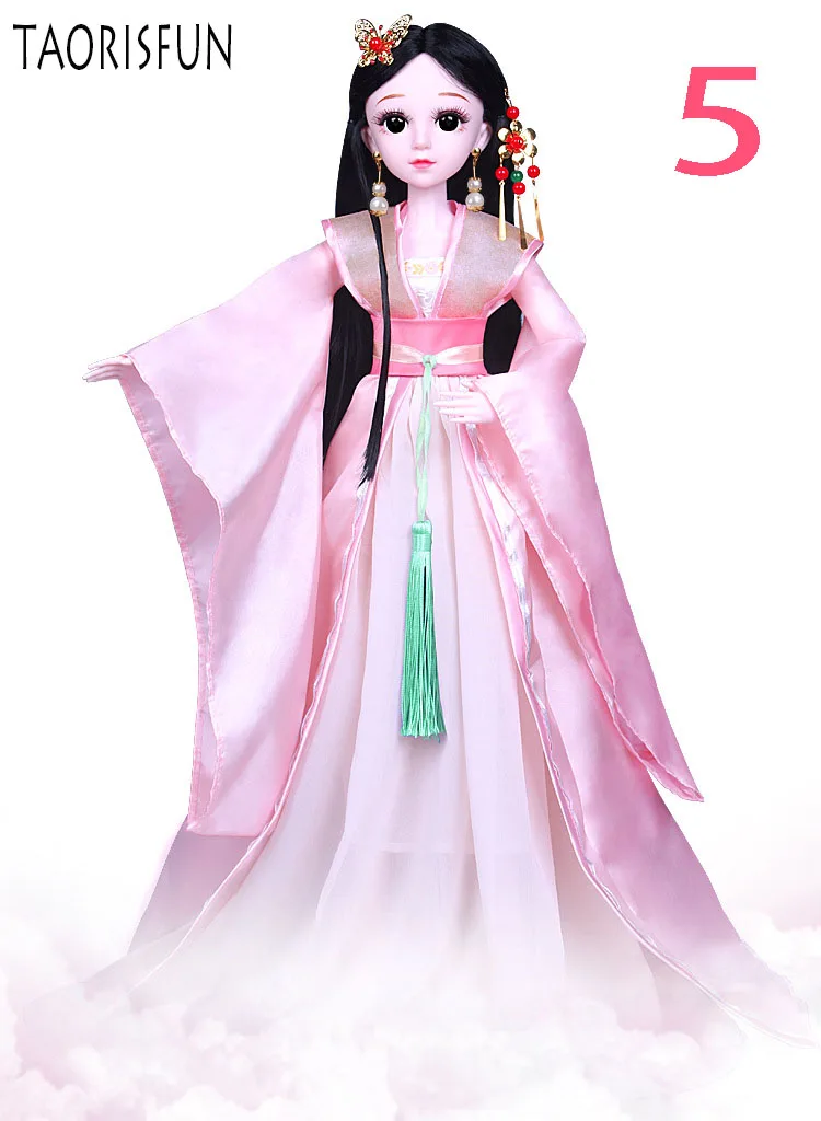 TAORISFUN китайское традиционное платье для 60 см больших кукол Peluca Rapunzel Bjd, аксессуары, Большое модное платье Boneca, игрушка принцессы