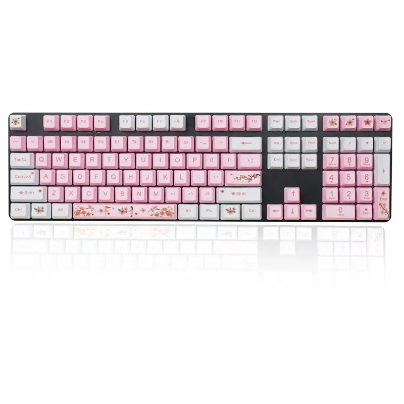 

1 Set Replaceable OEM PBT 108 Keycaps Dye-sublimation Keycap Mechanical Keyboard 203B