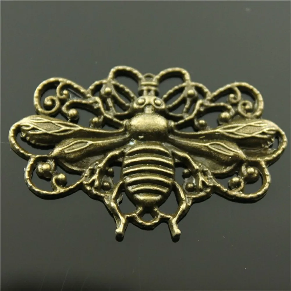 4 шт очарование пчела Винтаж большая Подвески кулон для изготовления ювелирных
